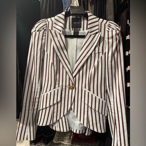 Smythe Pouf Sleeve One Button Blazer